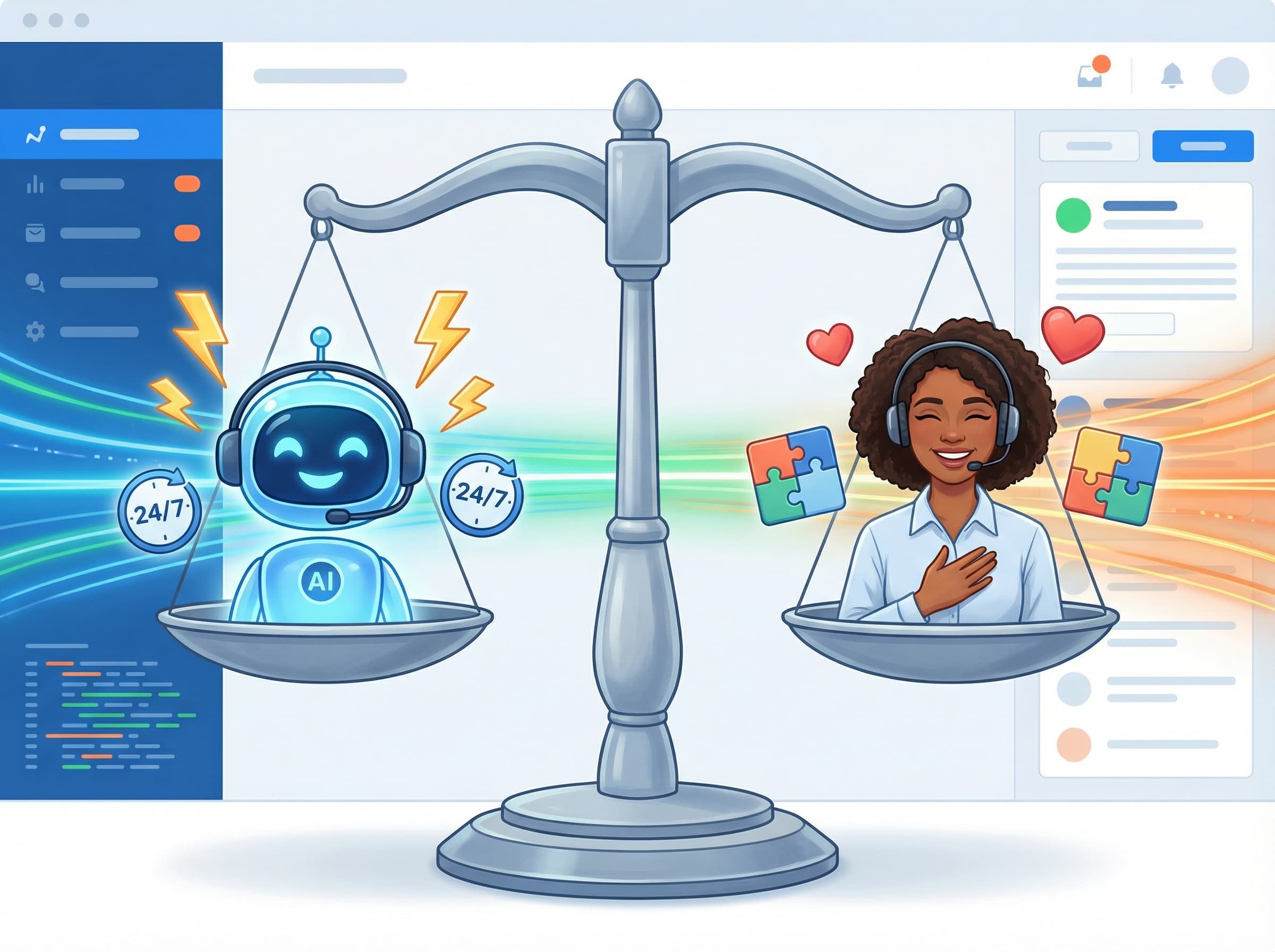AI Chatbot vs พนักงาน CS: เมื่อไหรควรใช้อะไร